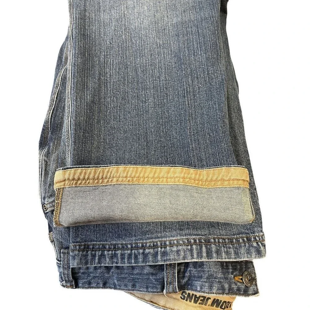 Duluth Trading Flex Ballroom Jeans 44x32 Relaxed Fit Mens Blue‎ Denim Cotton